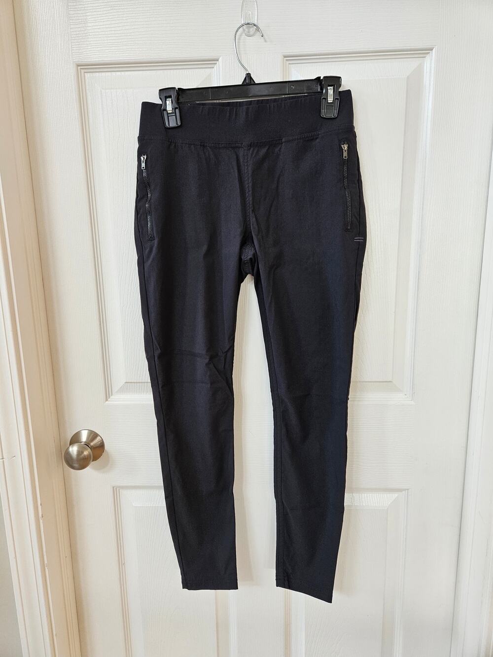 Toad&Co Women’s Size 4 Black Stretch Pull-On Pants Zip Pockets Slim Leg